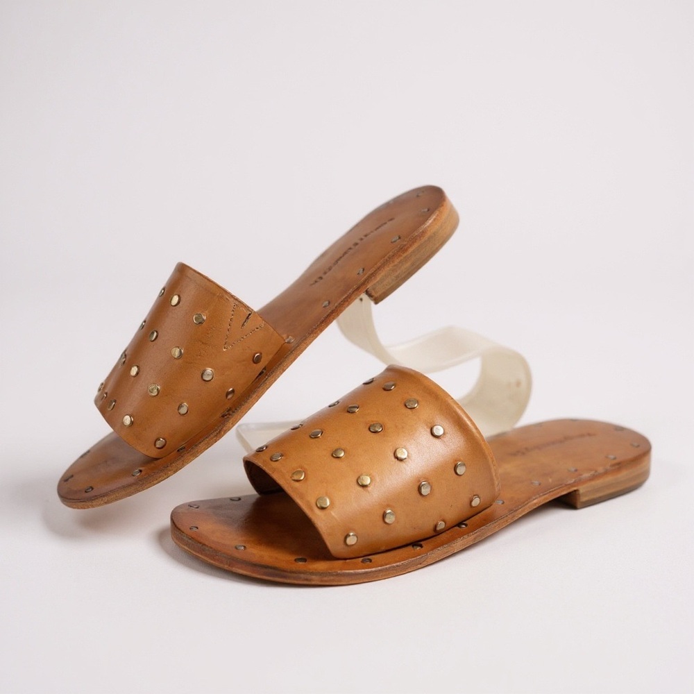 Vintage Foundation Leather Slides Sandals – Size 8.5